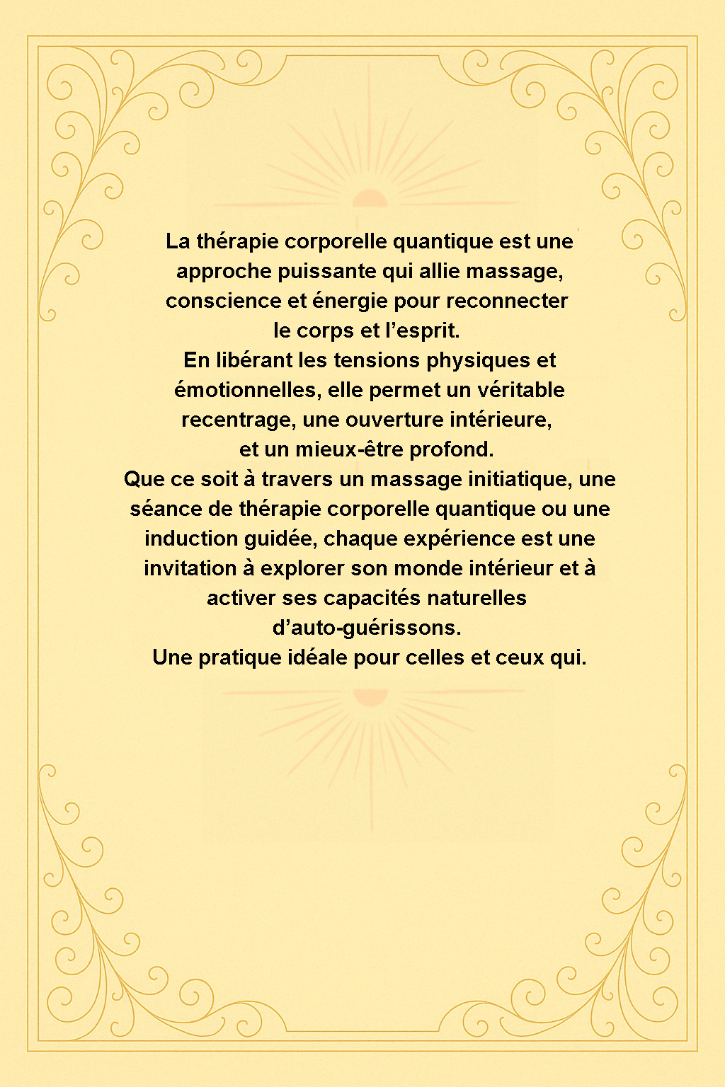 La thérapie corporelle quantique